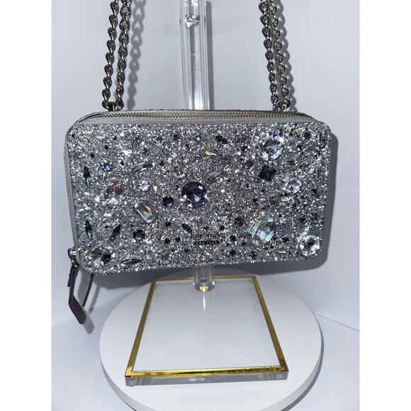 Kate Spade Silver Glitter Crystal-Embellished crossbody or shoulder bag - Picture 11 of 17